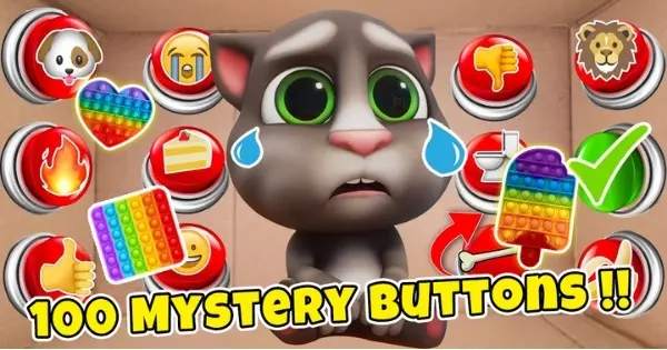 The 100 Mystery Buttons Challenge! How Fast Are You Able To Get Out?